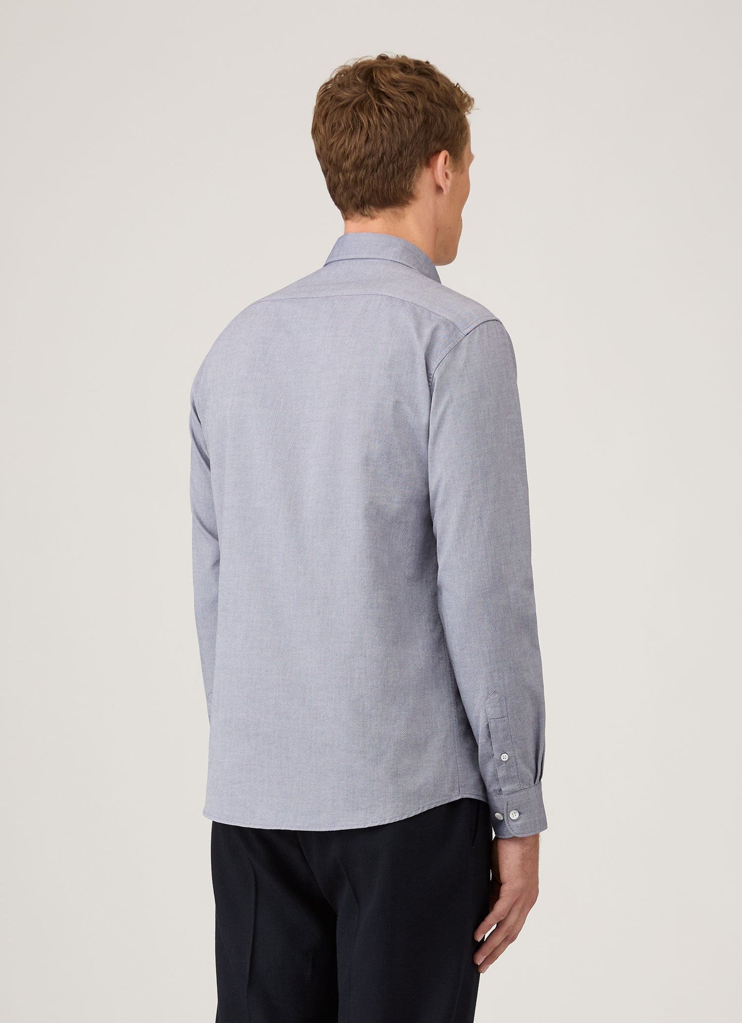Mens Button Down Oxford Shirt In Dark Blue Msht2107 Bunu
