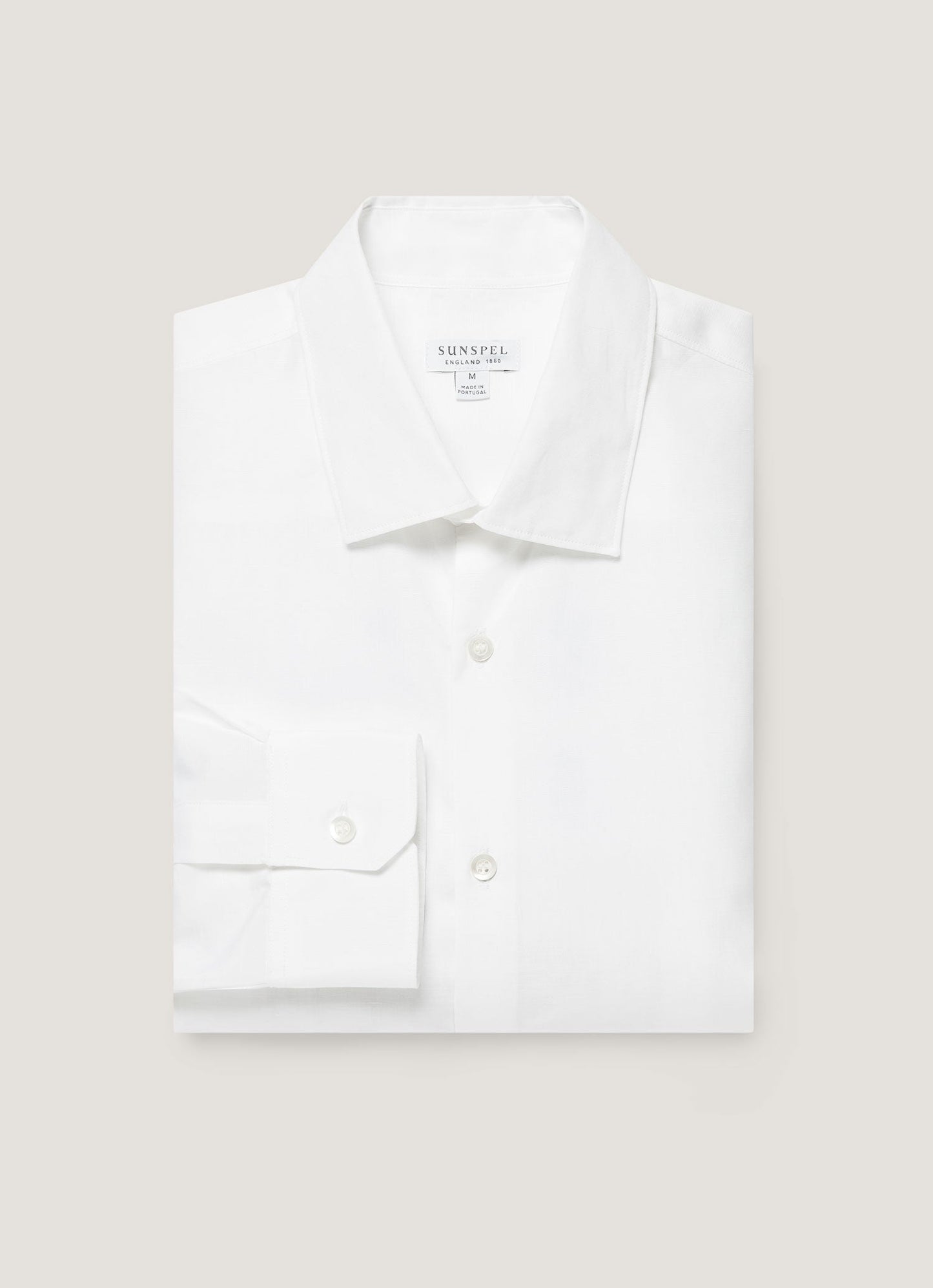 Mens Sea Island Cotton Linen Shirt In White Msht2125 Whaa