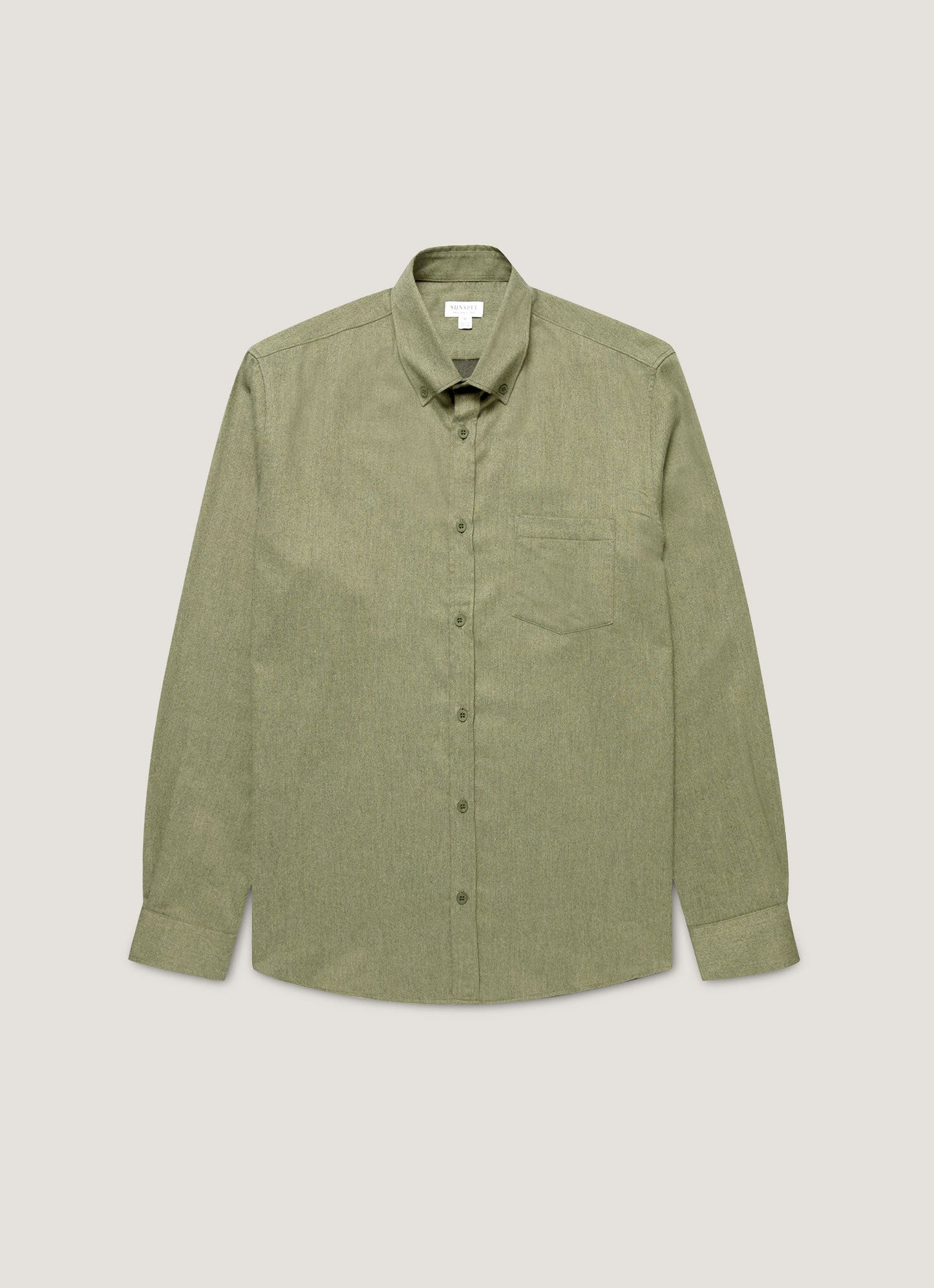 Mens Button Down Flannel Shirt In Sea Moss Melange Msht2131 Gniq