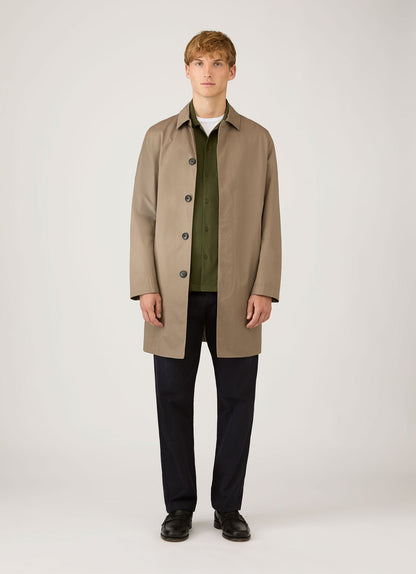 Mens Riviera Camp Collar Shirt In Deep Olive Msht2147 Gniz