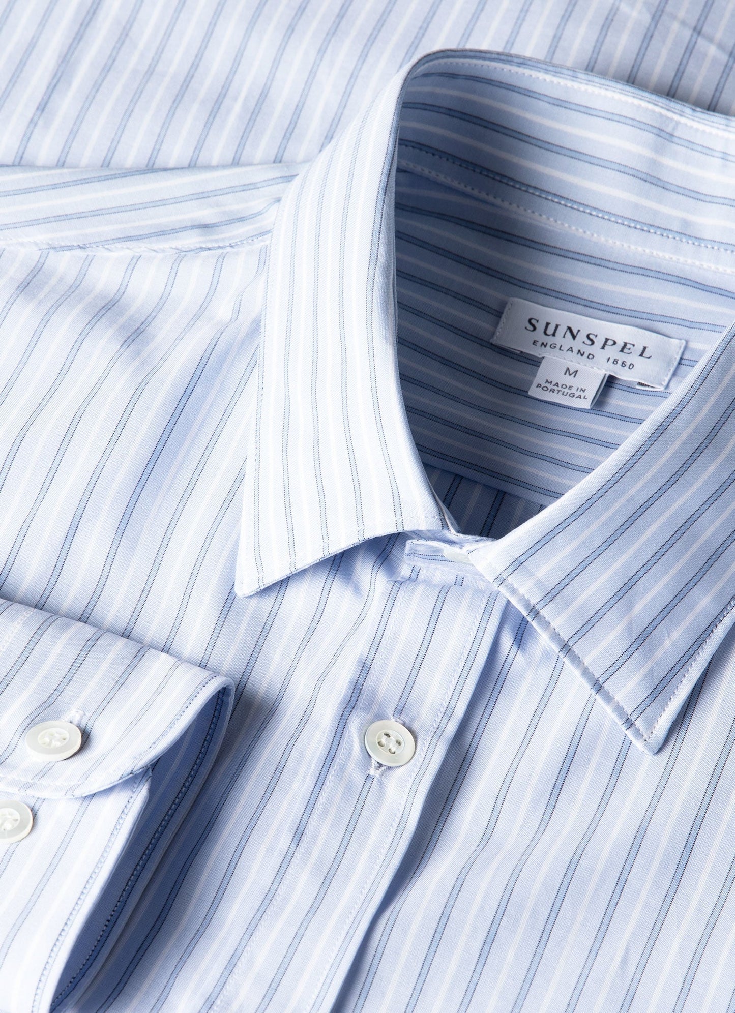 Mens Poplin Shirt In Sky Blue White Navy Msht2153 Stoi
