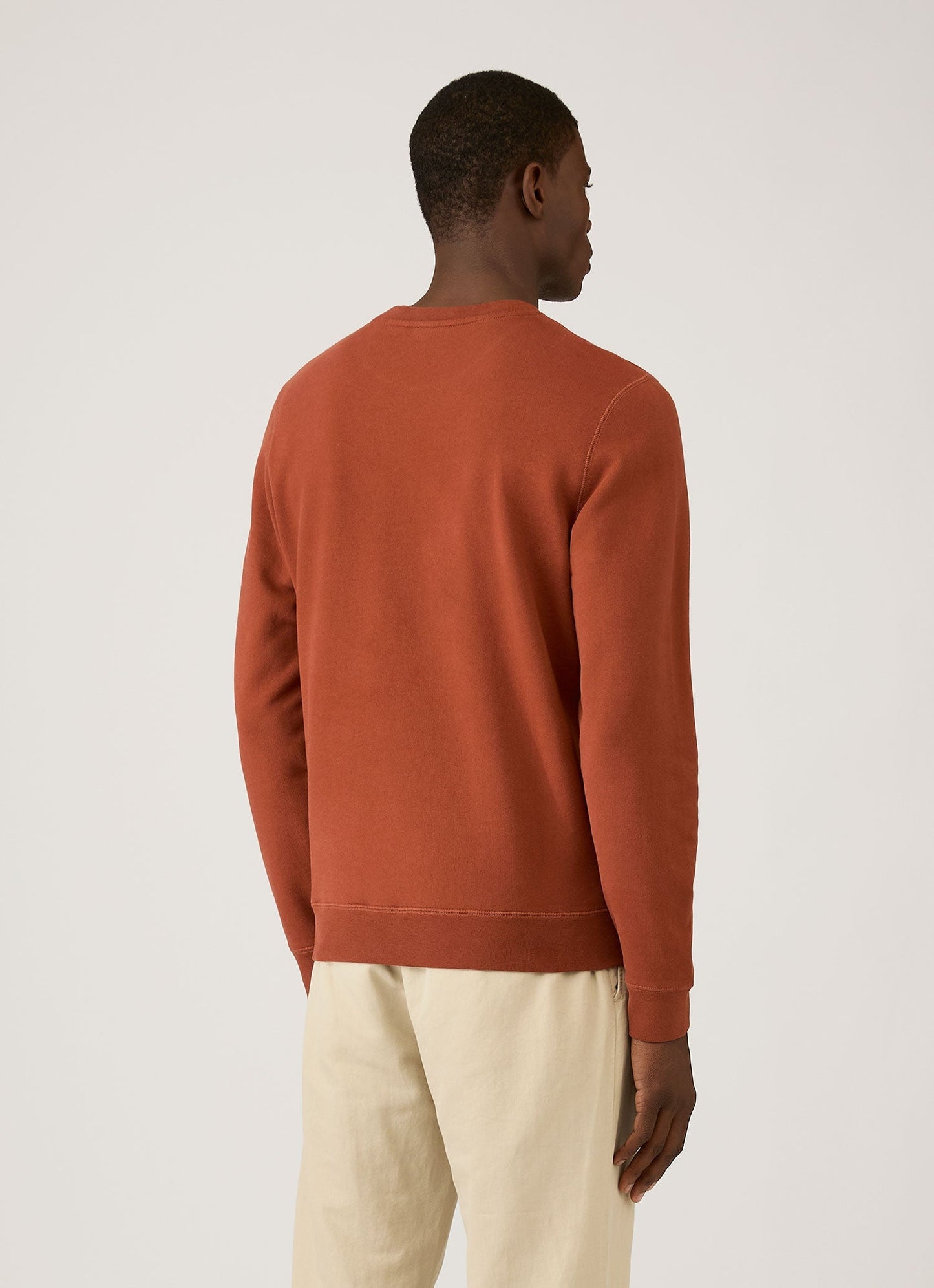 Mens Loopback Sweatshirt In Rust Mswe1516 Brgp