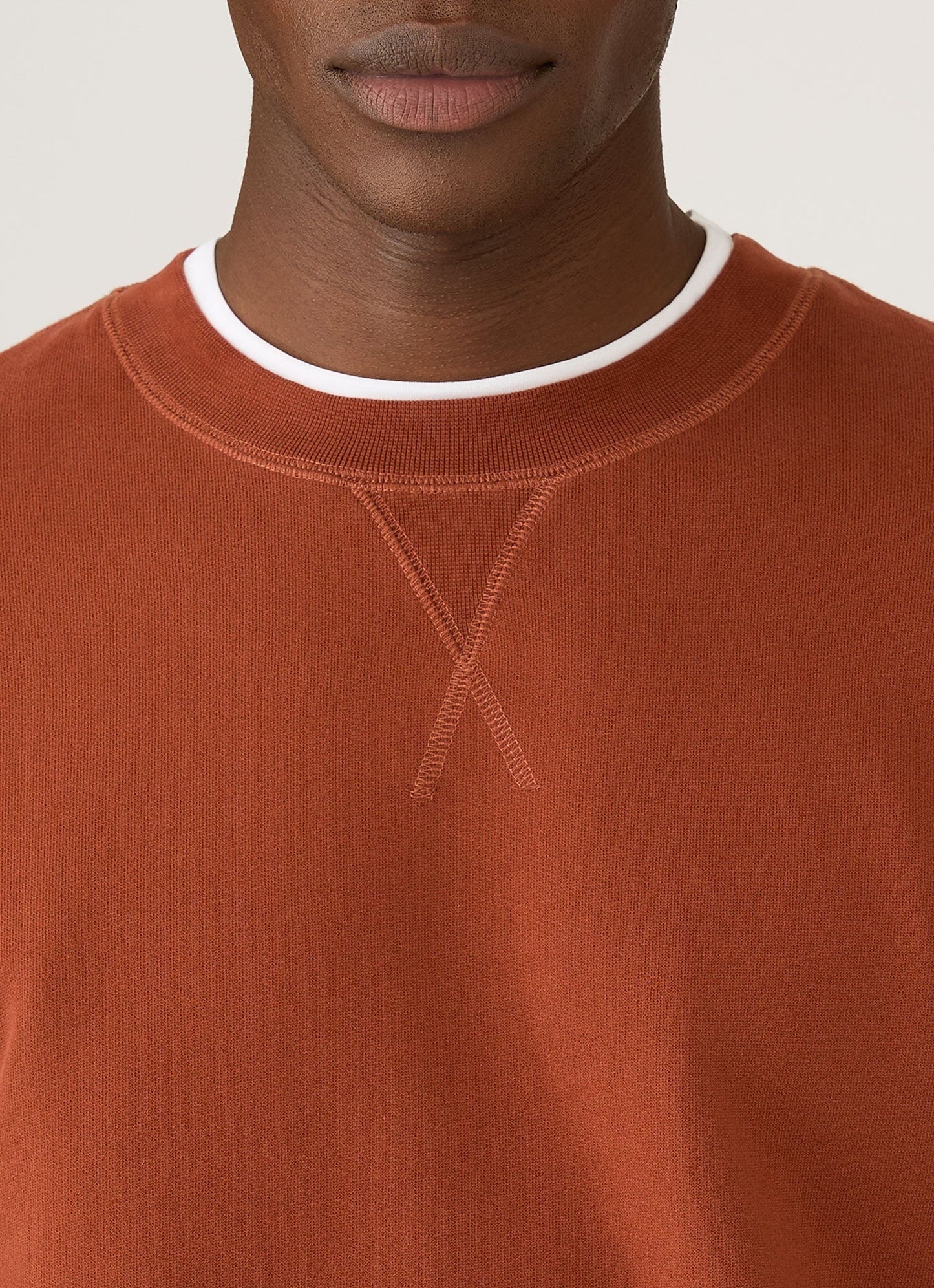 Mens Loopback Sweatshirt In Rust Mswe1516 Brgp
