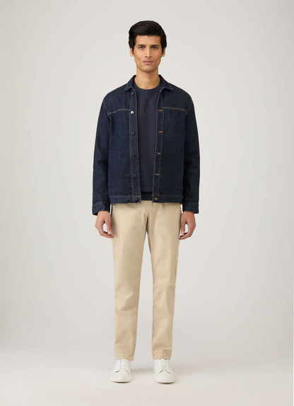 Mens Cotton Loopback Sweatshirt In Navy