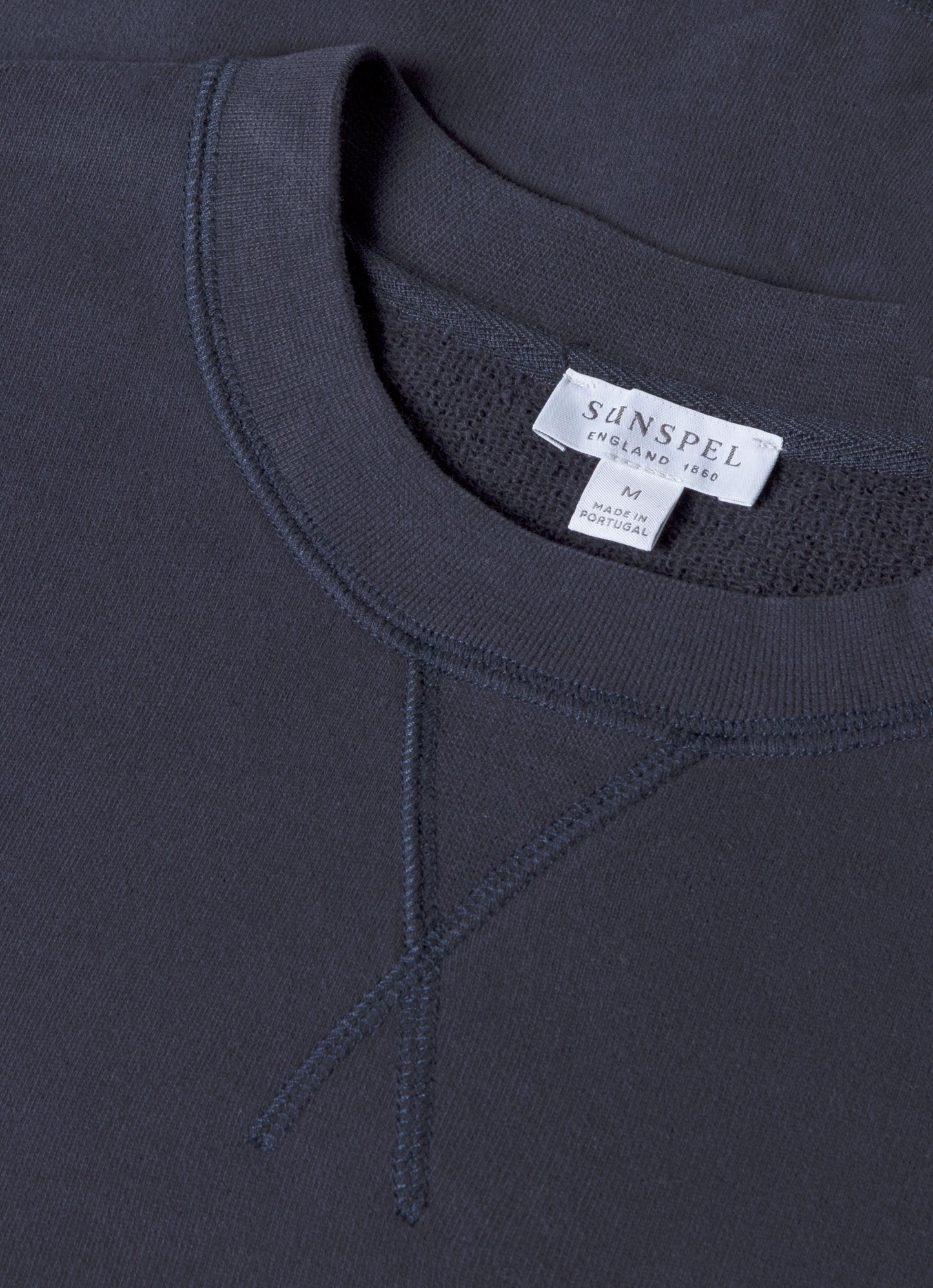 Mens Cotton Loopback Sweatshirt In Navy