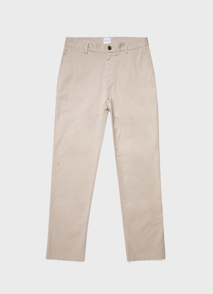 Mens Regular Fit Stretch Chino Light Stone