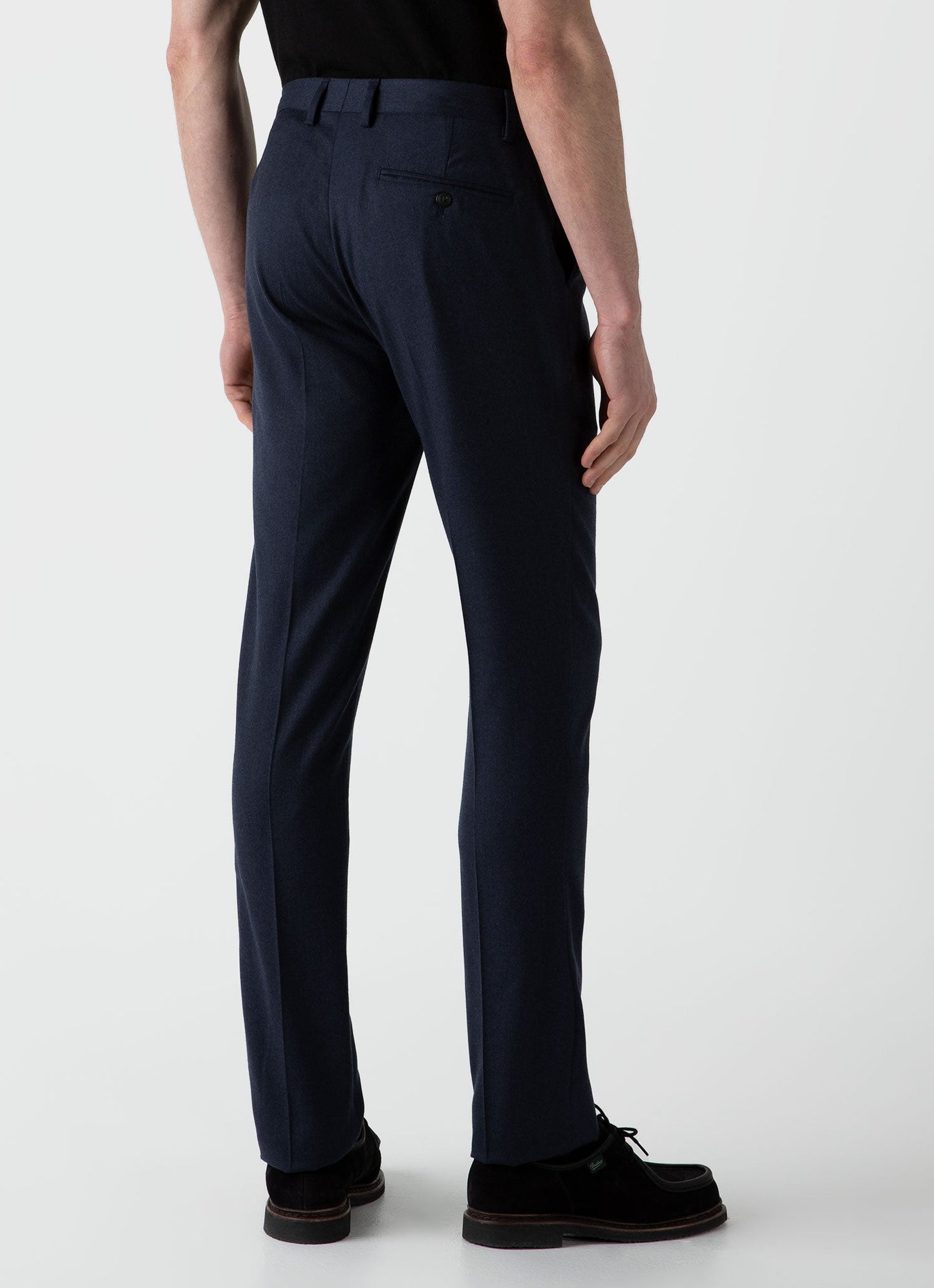 Mens Wool Trouser In Navy Melange Mtrs3062 Buag