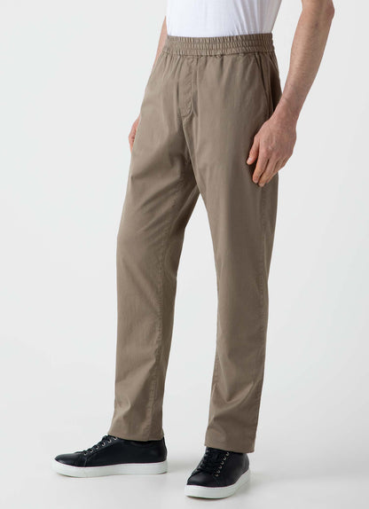 Mens Twill Drawstring Trouser In Dark Stone Mtrs3070 Whdc