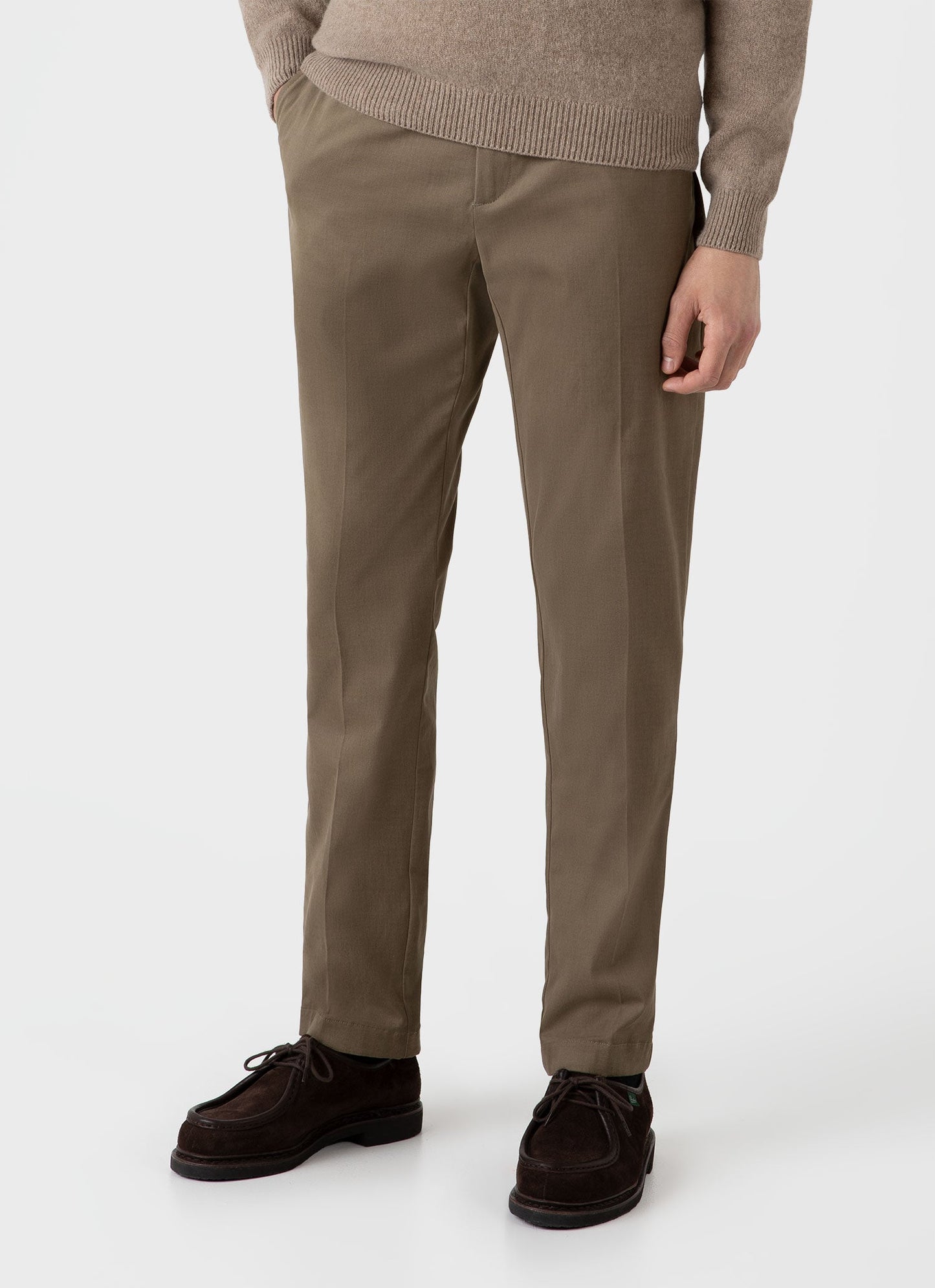 Mens Brushed Cotton Wool Trouser In Sandstone Mtrs3095 Brfc