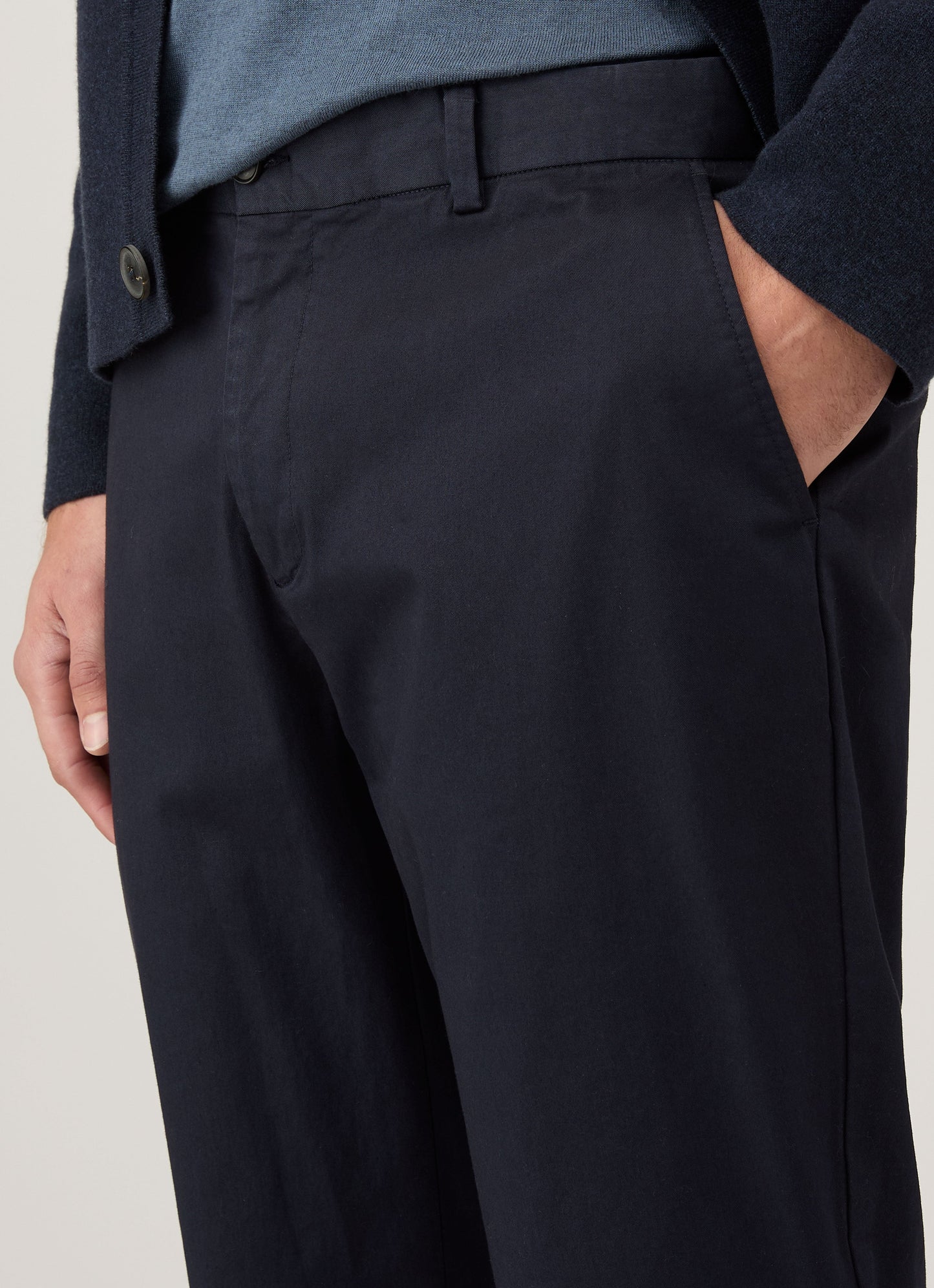 Mens Regular Fit Chino In Navy Mtrs3113 Buaa