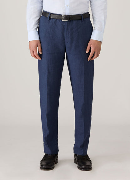 Mens Linen Trouser In Light Navy Mtrs3130 Buaf