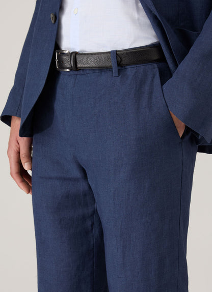 Mens Linen Trouser In Light Navy Mtrs3130 Buaf