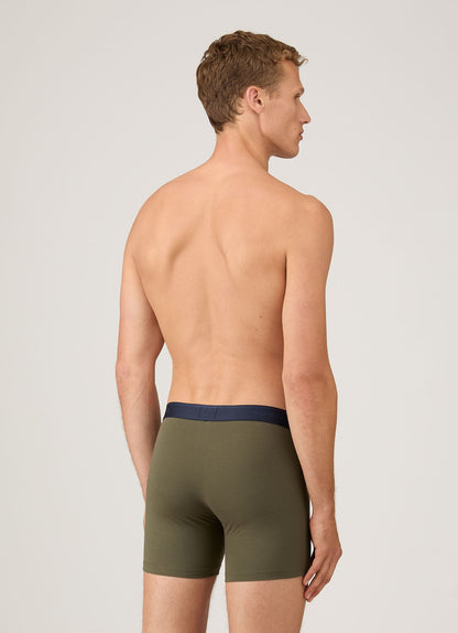 Mens Cotton Stretch Boxer Briefs In Khaki Mtru4614 Gngy