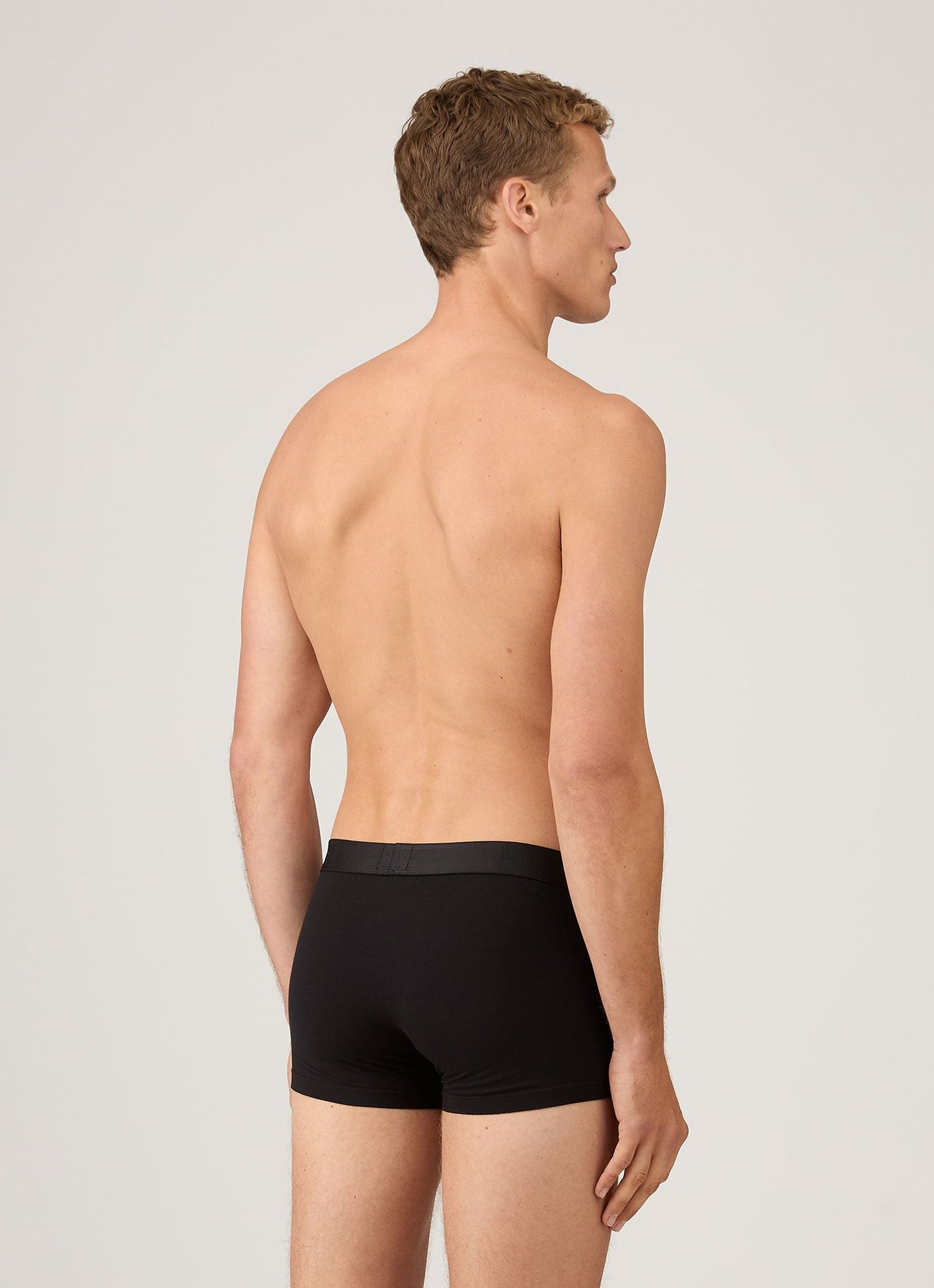 Mens Stretch Cotton Trunks In Black