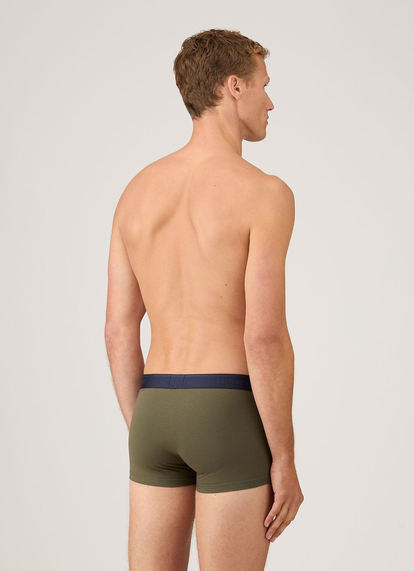 Mens Stretch Cotton Trunks In Khaki Mtru4615 Gngy