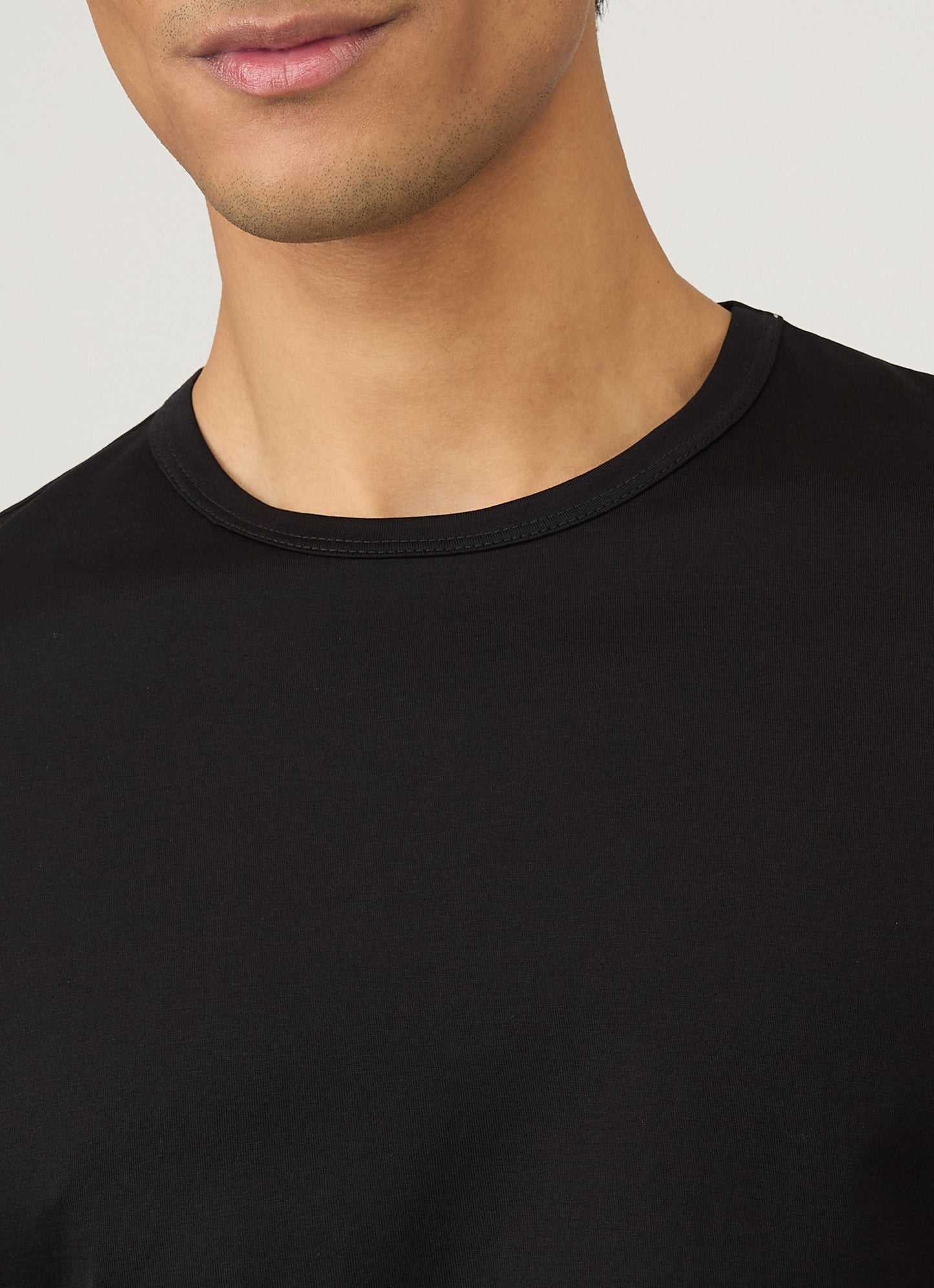 Mens Short Sleeve Crew Neck T Shirt Black
