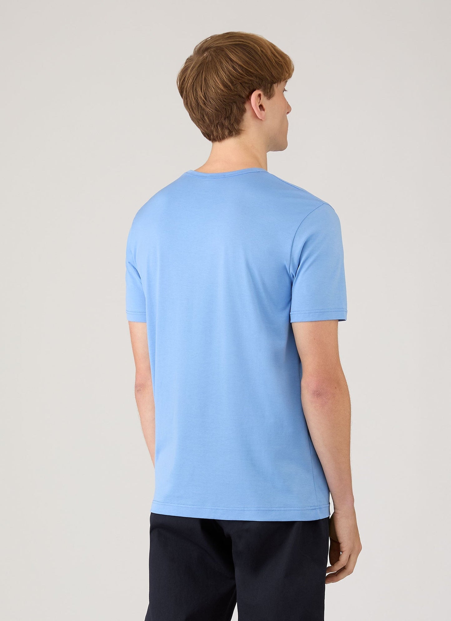 Mens Classic Tshirt In Azure Blue Mtsh0001 Buww