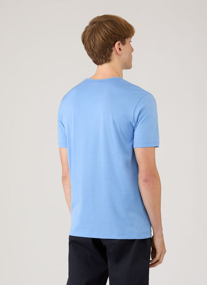 Mens Classic Tshirt In Azure Blue Mtsh0001 Buww