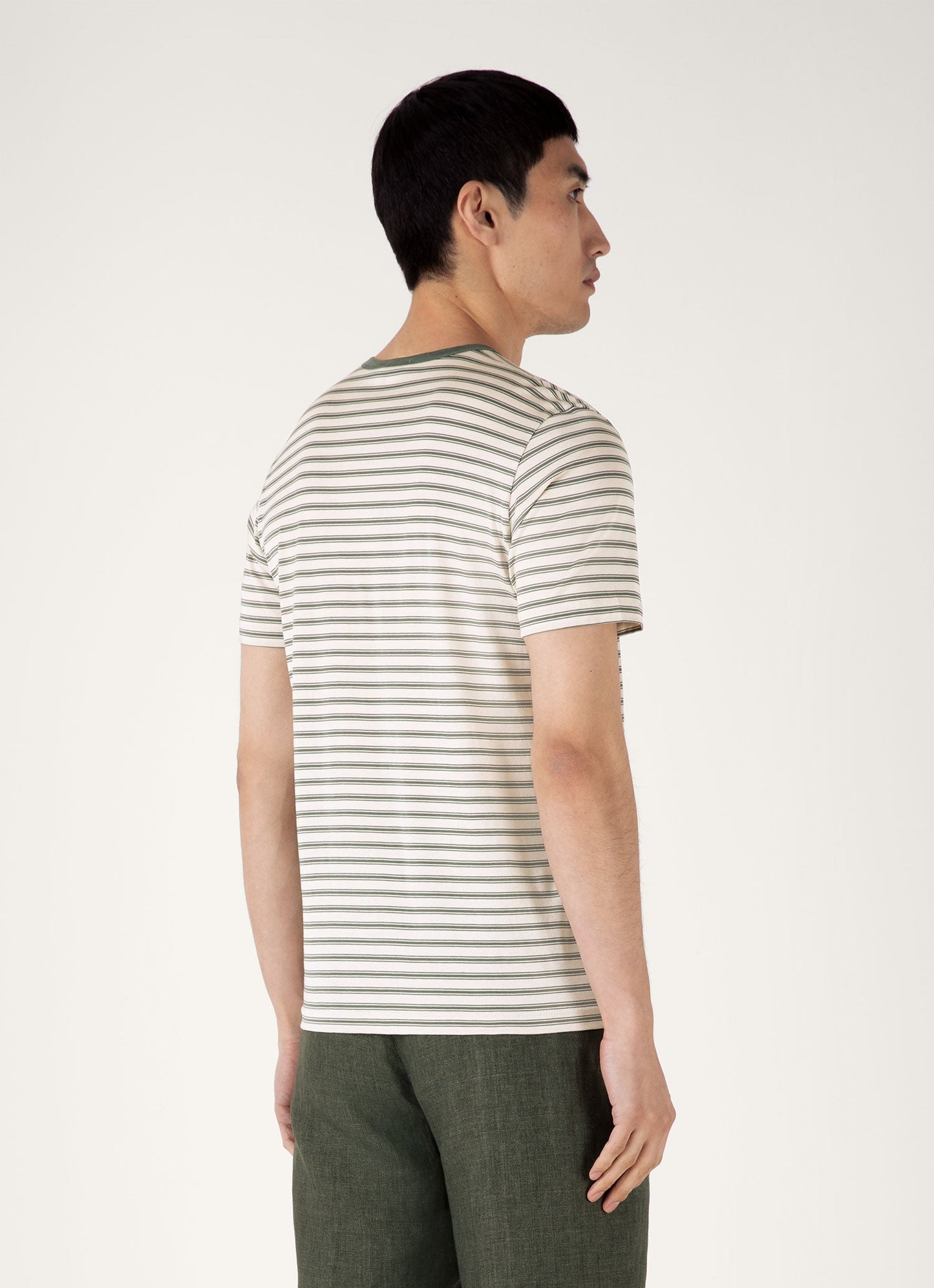 Mens Classic Tshirt In Dusk Green Undyed Mtsh0001Vs Stne