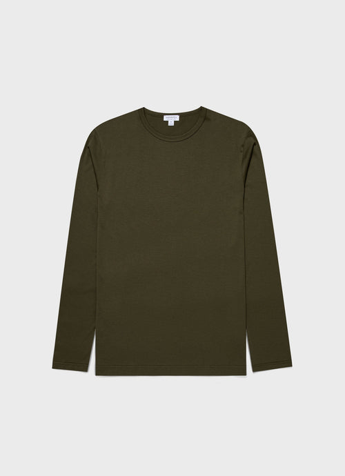 Mens Long Sleeve Classic Tshirt In Pine Green Mtsh0003 Gnhz