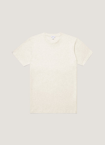 Mens Organic Cotton Tshirt In Archive White Melange