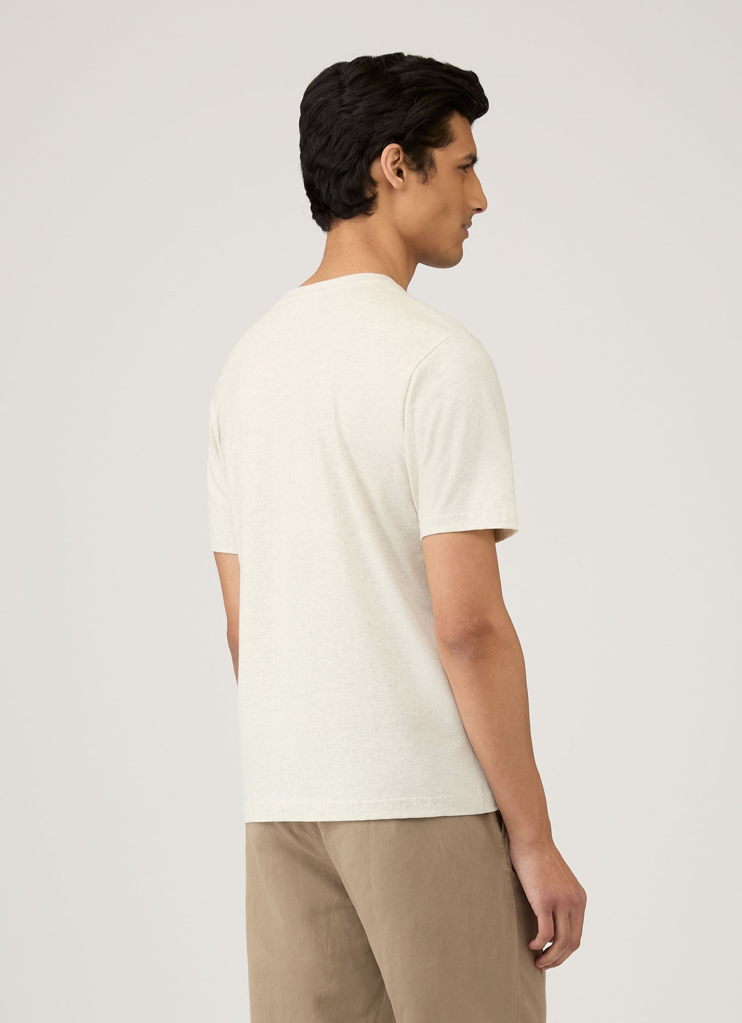 Mens Organic Cotton Tshirt In Archive White Melange
