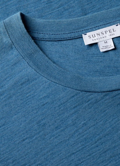 Mens Riviera Midweight Tshirt In Mid Indigo Wash Mtsh0007R Buvz