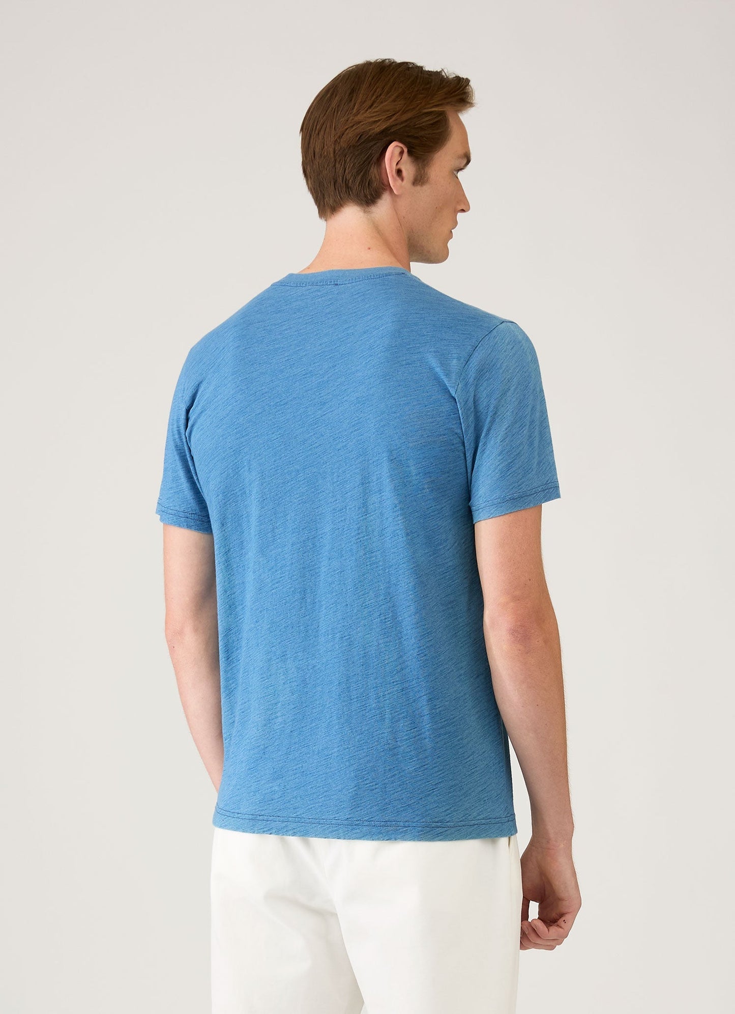 Mens Riviera Midweight Tshirt In Mid Indigo Wash Mtsh0007R Buvz