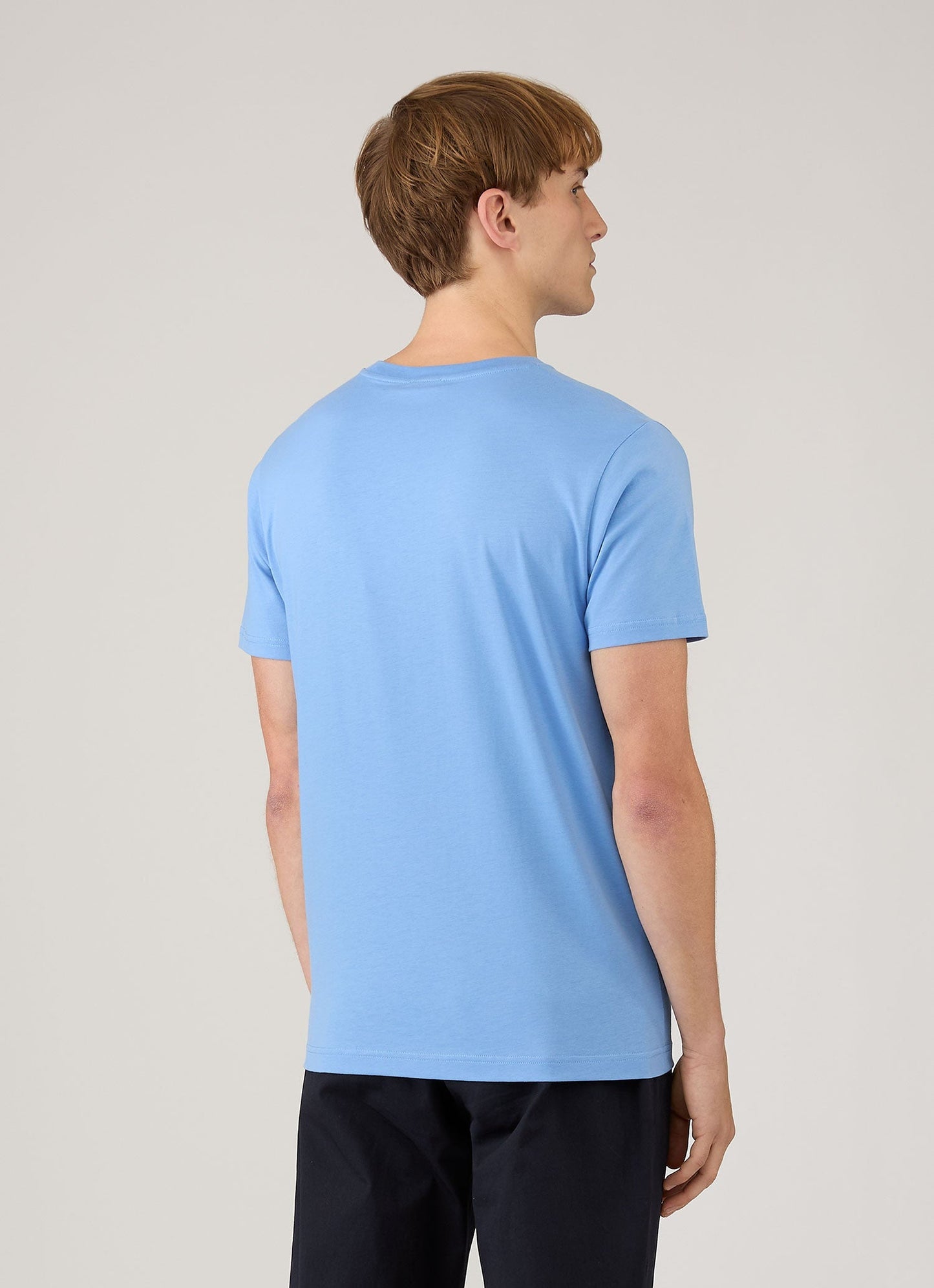 Mens Riviera Midweight Tshirt In Azure Blue Mtsh0007R Buww
