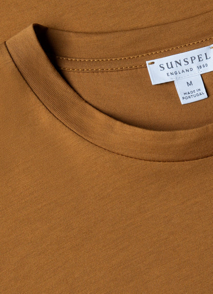Mens Riviera Midweight Tshirt In Golden Brown Mtsh0007S Brfo