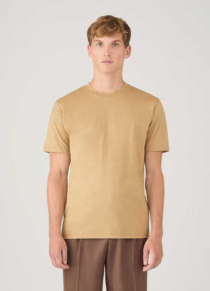 Mens Riviera Midweight Tshirt In Tan Mtsh0007S Brgm