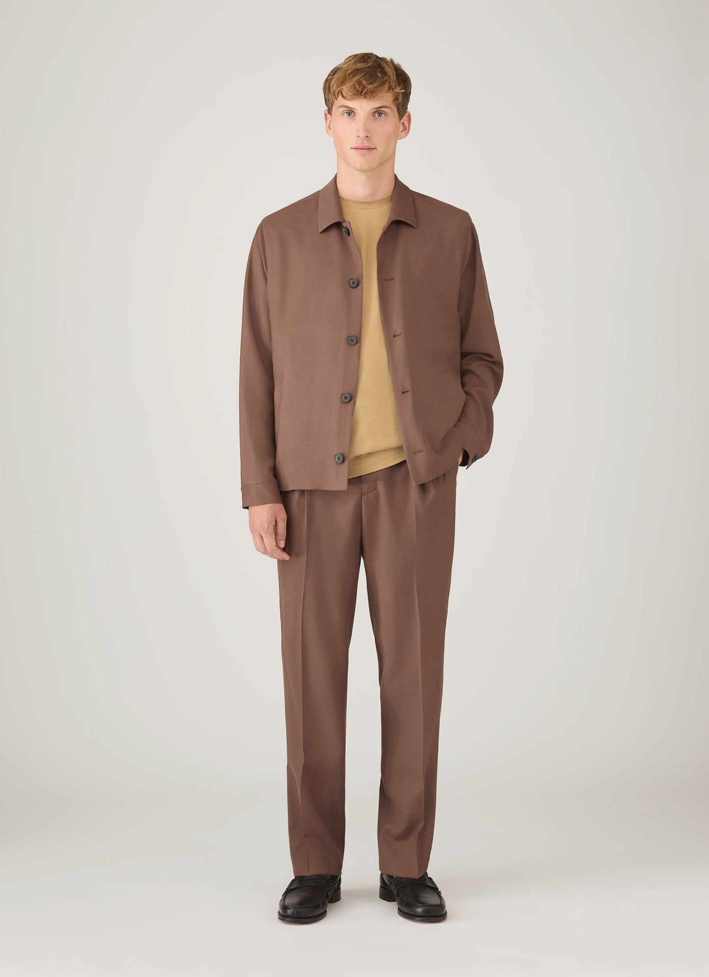 Mens Riviera Midweight Tshirt In Tan Mtsh0007S Brgm
