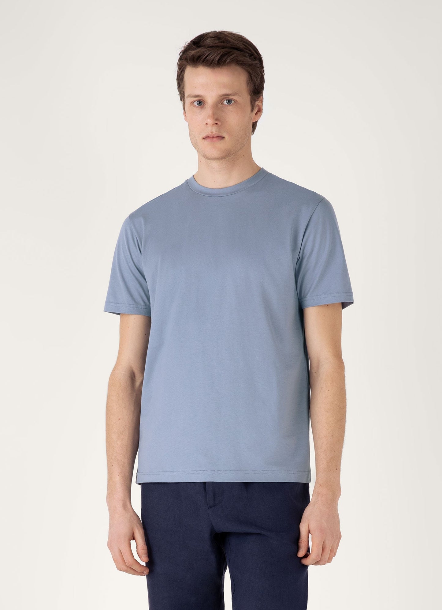 Mens Riviera Midweight Tshirt In Vintage Blue Mtsh0007S Buwb