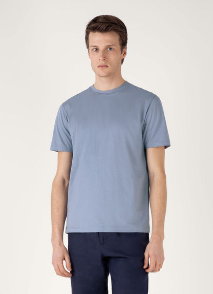 Mens Riviera Midweight Tshirt In Vintage Blue Mtsh0007S Buwb