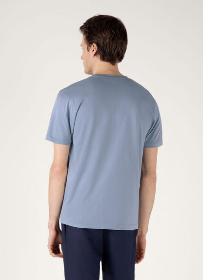Mens Riviera Midweight Tshirt In Vintage Blue Mtsh0007S Buwb