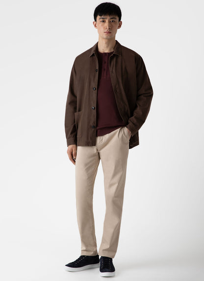 Mens Long Sleeve Waffle Henley In Maroon Mtsh0162 Rdeg