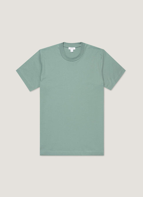 Mens Relaxed Fit Heavyweight Tshirt In Steel Green Mtsh0181 Gniu