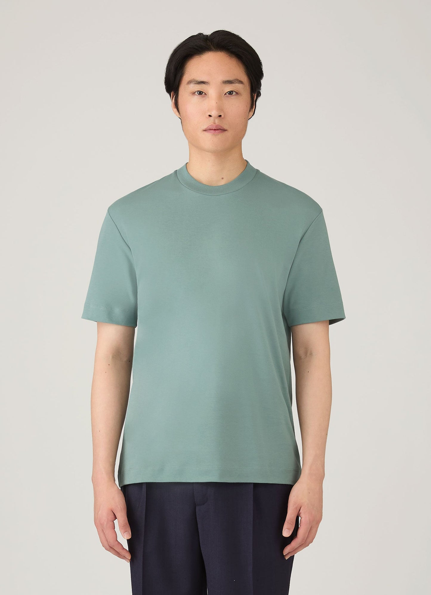 Mens Relaxed Fit Heavyweight Tshirt In Steel Green Mtsh0181 Gniu