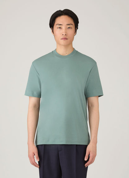 Mens Relaxed Fit Heavyweight Tshirt In Steel Green Mtsh0181 Gniu
