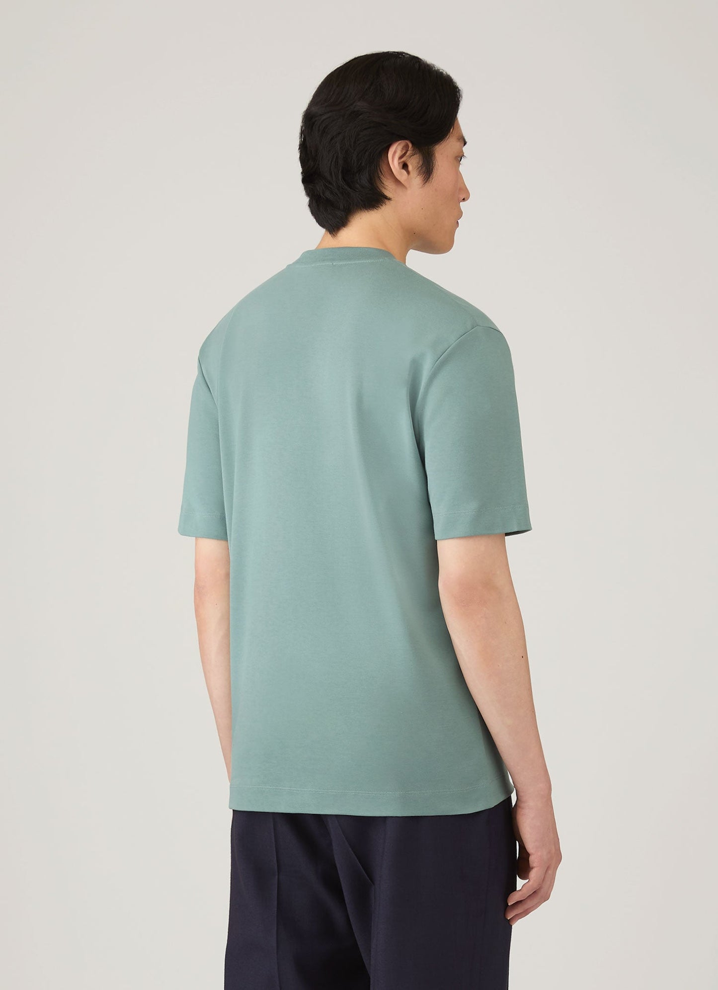 Mens Relaxed Fit Heavyweight Tshirt In Steel Green Mtsh0181 Gniu