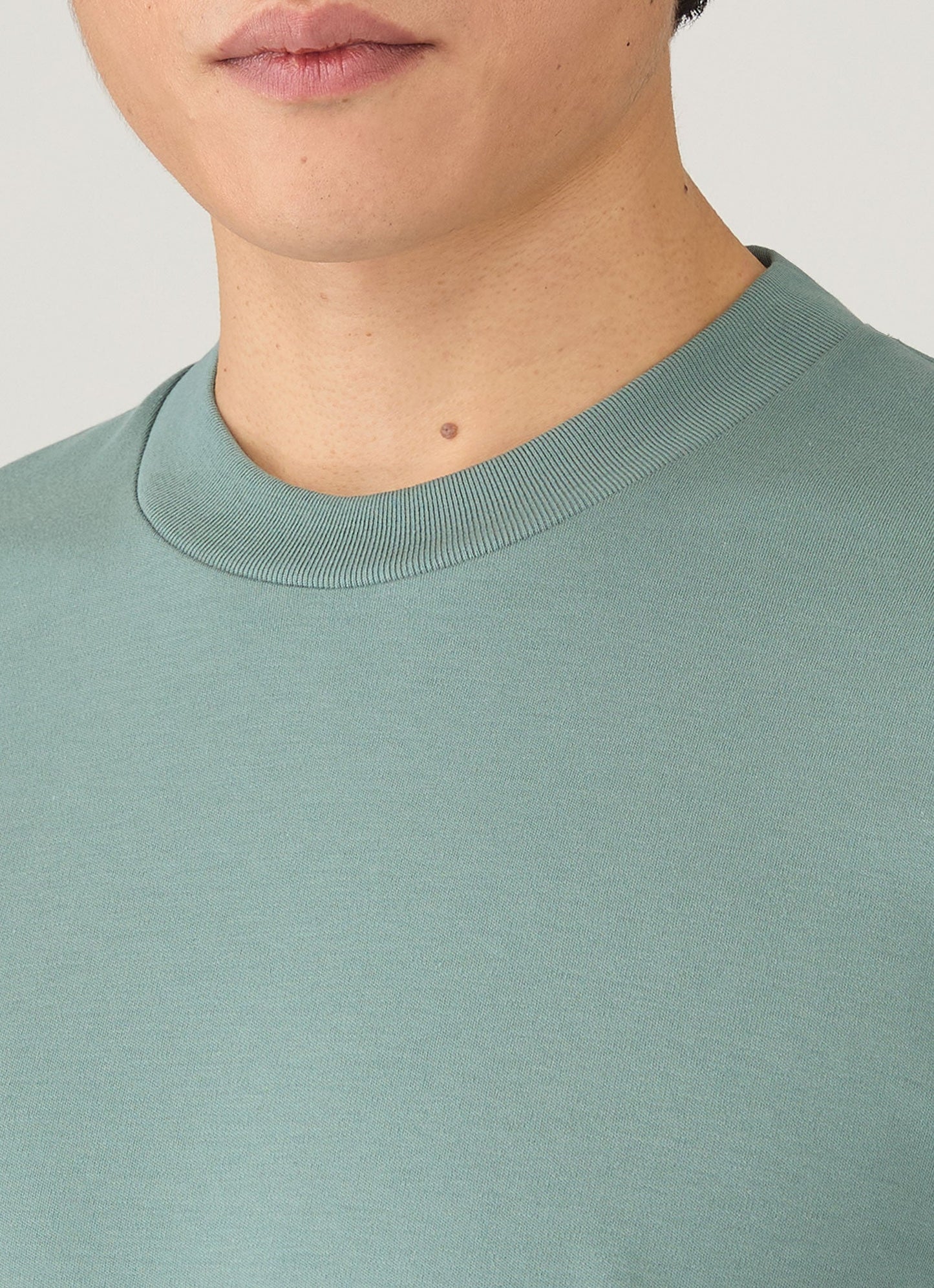 Mens Relaxed Fit Heavyweight Tshirt In Steel Green Mtsh0181 Gniu