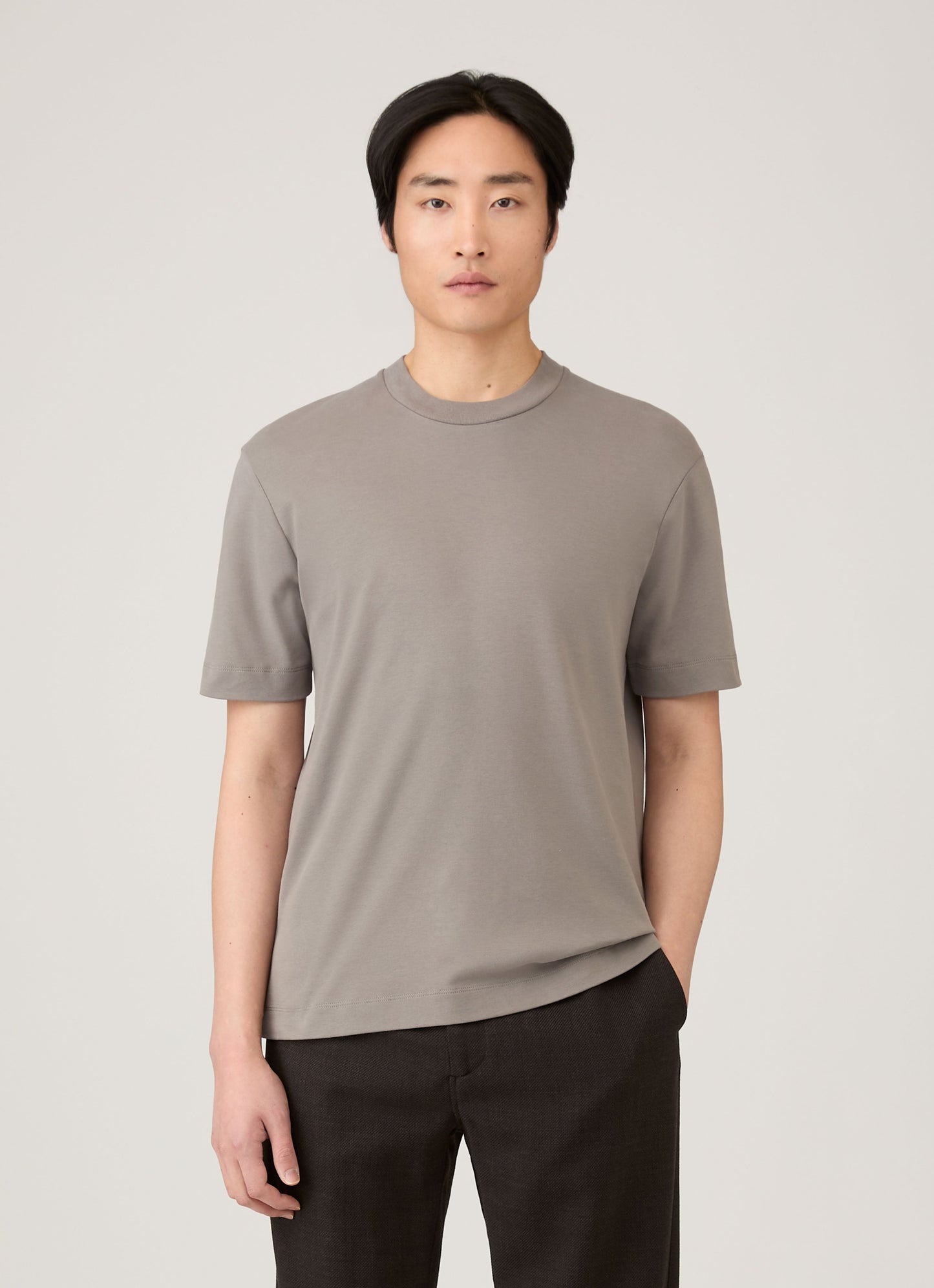 Mens Relaxed Fit Heavyweight Tshirt In Iron Grey Mtsh0181 Gyfe