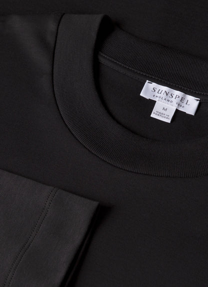 Mens Long Sleeve Heavyweight Tshirt In Black Mtsh0182 Bkaa