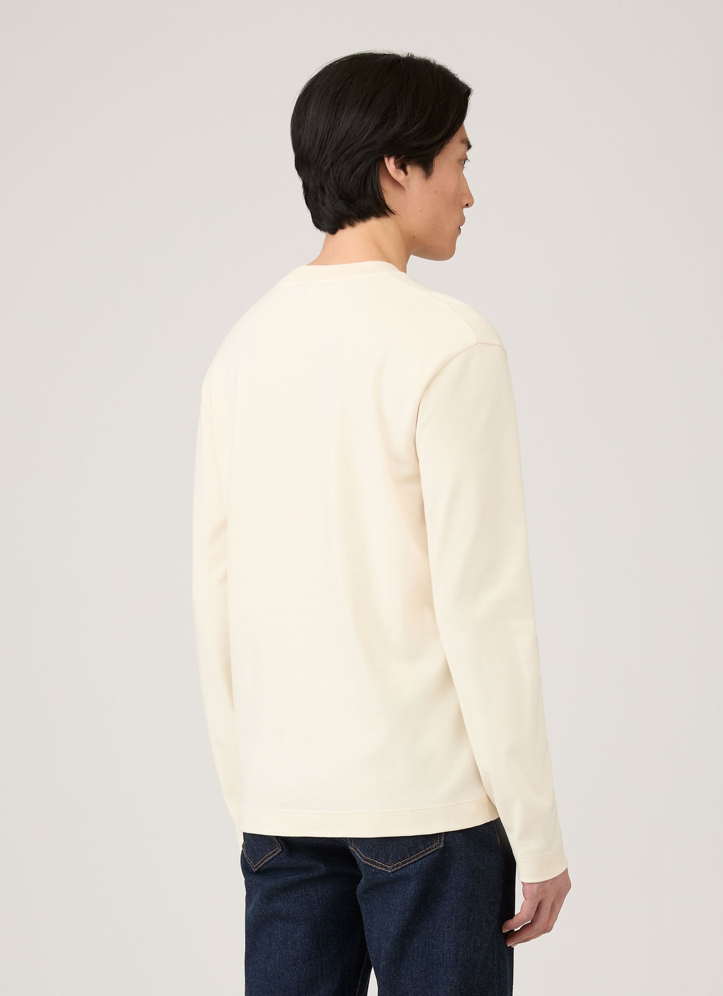Mens Long Sleeve Heavyweight Tshirt In Undyed Mtsh0182 Nuab