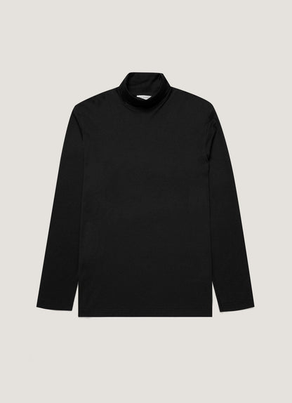 Mens Long Sleeve Roll Neck In Black Mtsh0197 Bkaa
