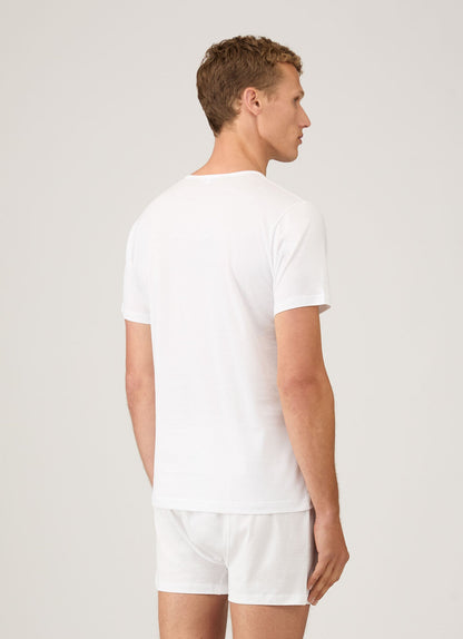 Mens Superfine Cotton Underwear T Shirt In White Mtsh4001 Whaa