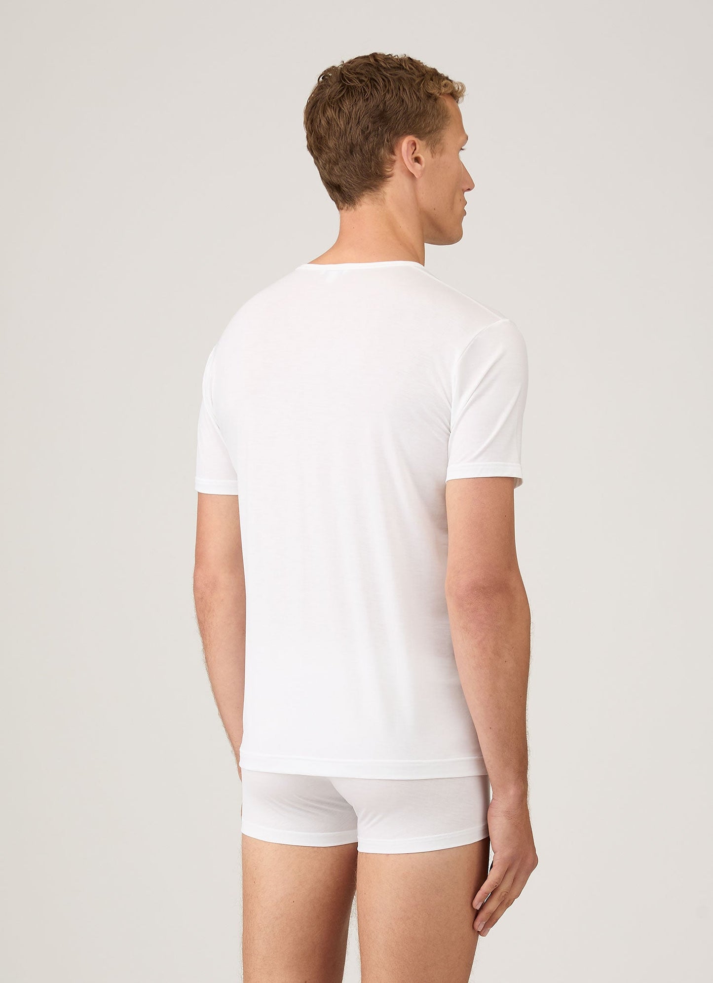 Mens Tencel Tshirt In White Mtsh4012 Whaa