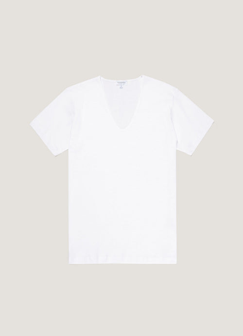 Q14 Cellular Low V Neck T Shirt