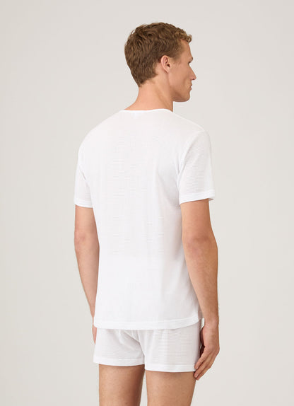 Q14 Cellular Low V Neck T Shirt
