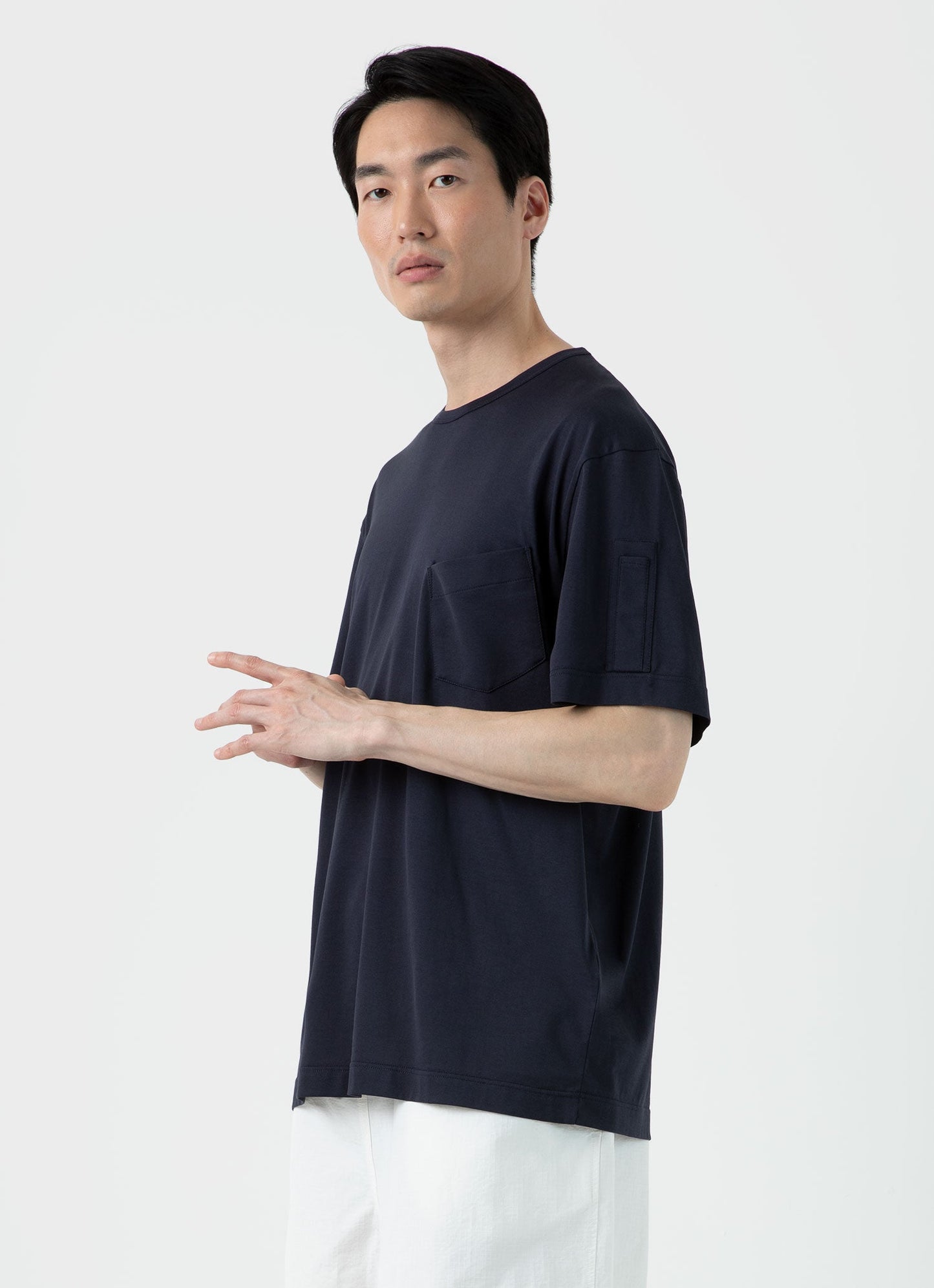Mens Nigel Cabourn Tshirt In Navy Ncmtsh0171 Buaa